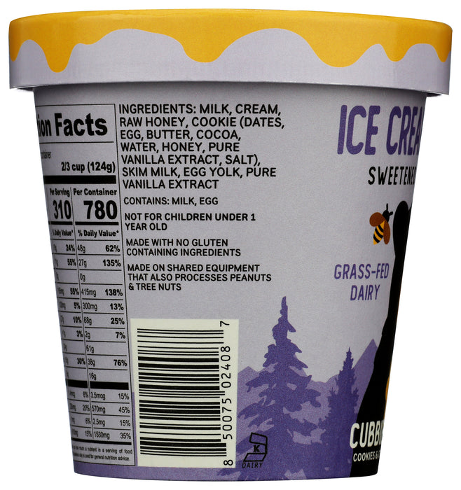 Ice Cream Sweetened with Honey, Cookies & Cream, 14 fl oz