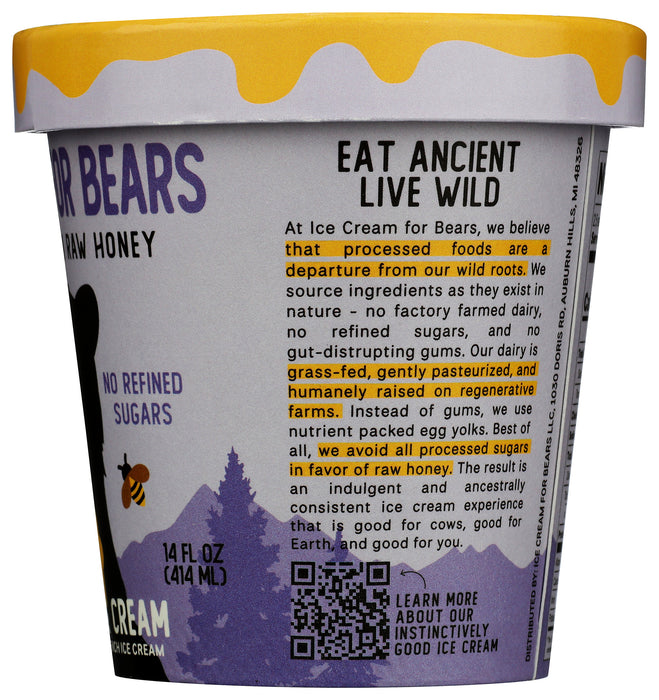 Ice Cream Sweetened with Honey, Cookies & Cream, 14 fl oz