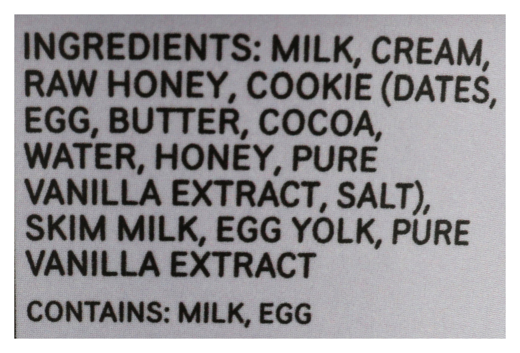 Ice Cream Sweetened with Honey, Cookies & Cream, 14 fl oz
