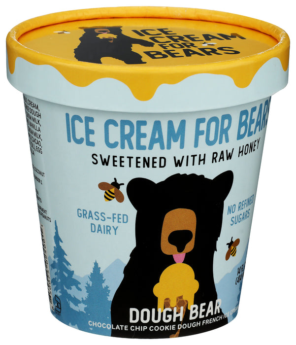 Ice Cream Sweetened with Honey, Cookies Dough, 14 fl oz