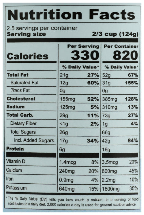 Ice Cream Sweetened with Honey, Cookies Dough, 14 fl oz