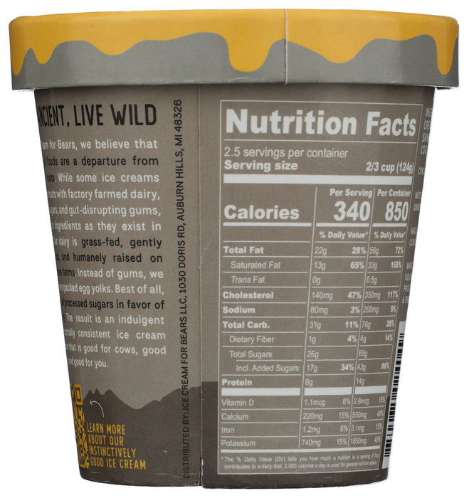 Ice Cream Sweetened with Honey, Triple Chocolate, 14 fl oz