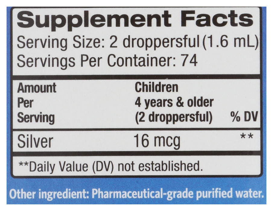 Kids Silver Hydrosol, Dropper, 4 fl oz