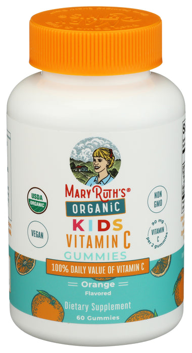 Kids Vitamin C Gummies, Orange, Org, 60 gummy