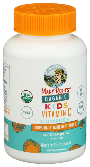 Kids Vitamin C Gummies, Orange, Org, 60 gummy