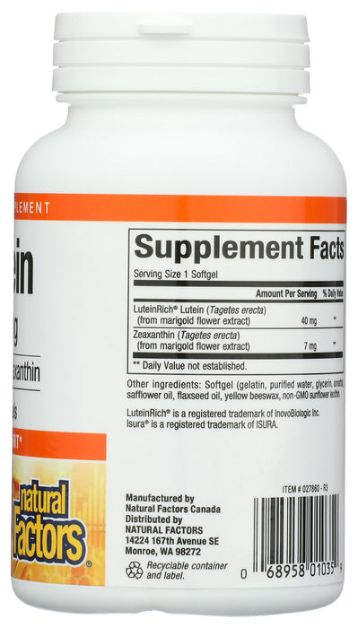 Lutein 40 mg, 60 sgel