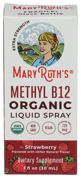 Methyl B12 Spray, Strawberry, Org, 1 fl oz