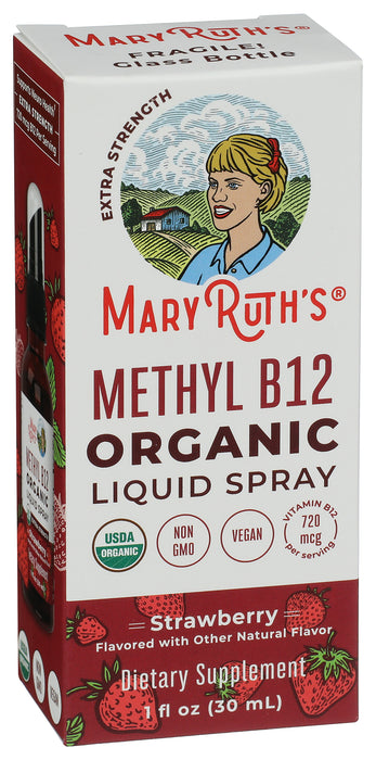 Methyl B12 Spray, Strawberry, Org, 1 fl oz