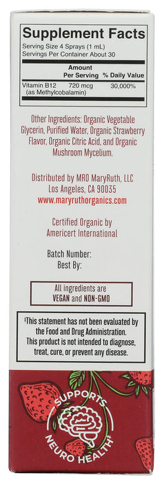 Methyl B12 Spray, Strawberry, Org, 1 fl oz