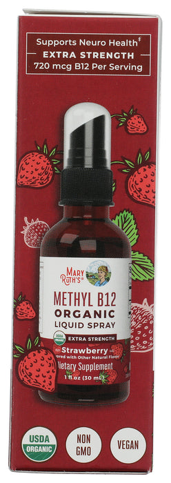Methyl B12 Spray, Strawberry, Org, 1 fl oz