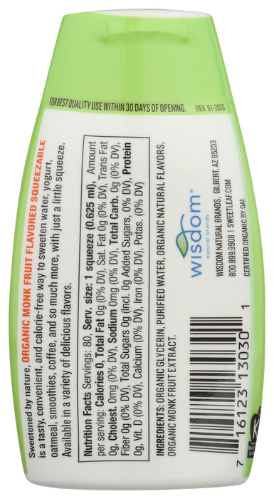 Monk Fruit Sweetener Sqz, Org, 1.7 fl oz