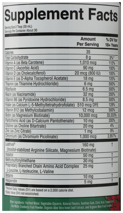 Morning Multivitamin + Hair Growth, Dragon Fruit Melon, 30 fl oz