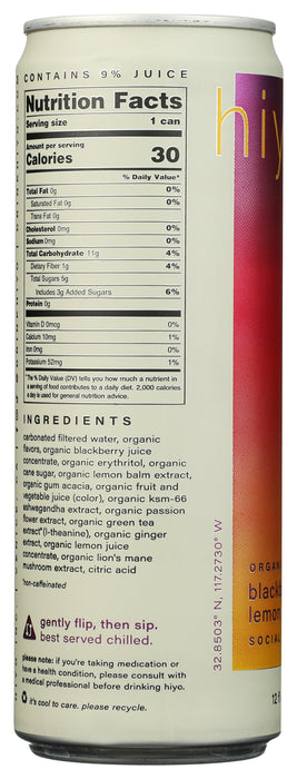 Non-Alcoholic Functional Seltzer 4pk, Blackberry Lemon, 4/12 fl oz