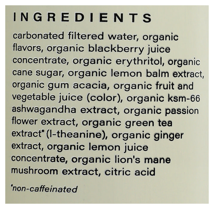Non-Alcoholic Functional Seltzer 4pk, Blackberry Lemon, 4/12 fl oz