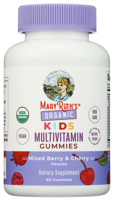 Kids Multivitamin Gummies, Berry & Cherry, Org, 60 gummy