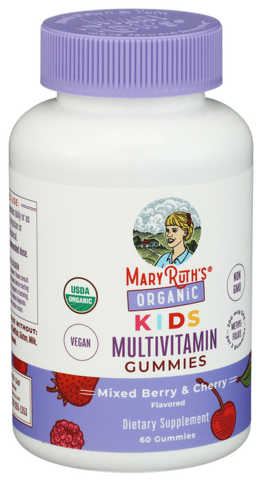Kids Multivitamin Gummies, Berry & Cherry, Org, 60 gummy