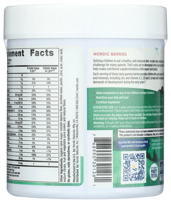 Nordic Berries Multivitamin, Cherry Berry, 120 gummy