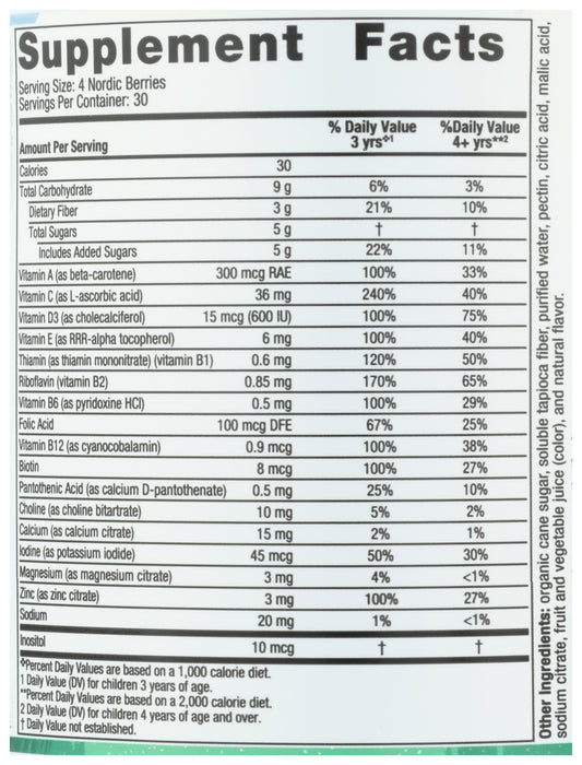 Nordic Berries Multivitamin, Cherry Berry, 120 gummy