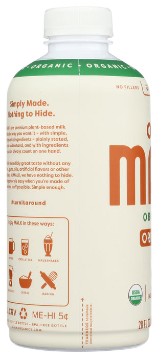 Oat Malk, Unsweetened, Org, 28 fl oz