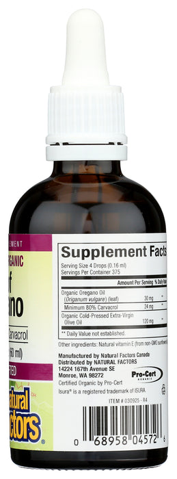 Oil of Oregano 30mg, Org, 2 fl oz