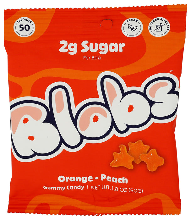 Orange Peach Gummy Candy, 1.8 oz