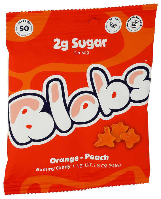 Orange Peach Gummy Candy, 1.8 oz