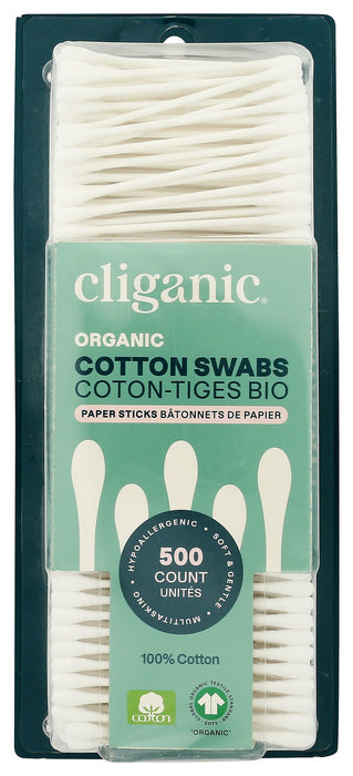 Organic Cotton Swabs, 500 ct
