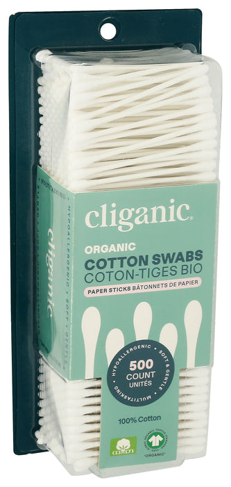 Organic Cotton Swabs, 500 ct