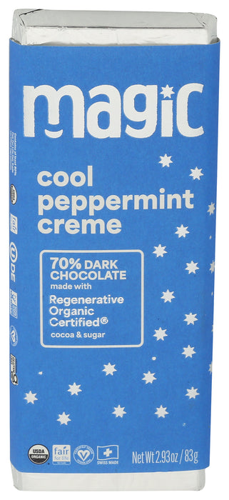Peppermint Cream 70% Dark Chocolate Bar, Reg Org, 2.93 oz