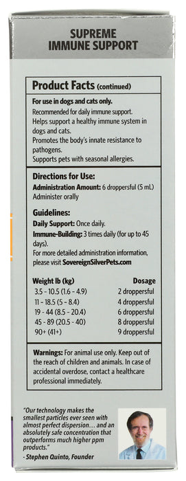 Pets Silver Hydrosol, Dropper, 4 fl oz