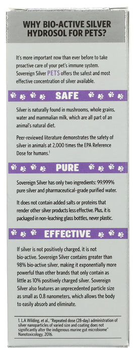 Pets Silver Hydrosol, Dropper, 4 fl oz