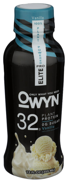 Plant Protein Shake Elite 35g, Vanilla, 12 fl oz