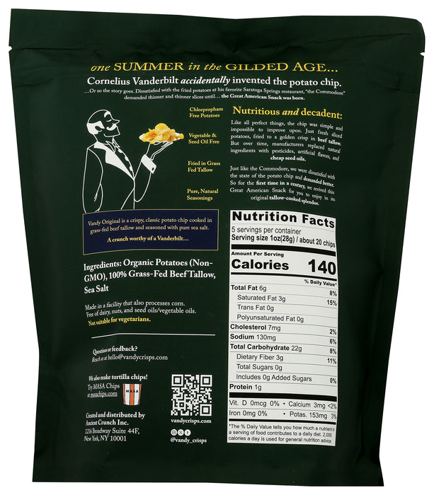 Potato Chips Tallow/No Seed Oil, Original, 5 oz