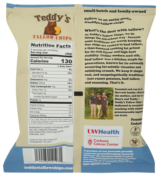 Potato Chips, No Seed Oil, Vinegar, 5 oz