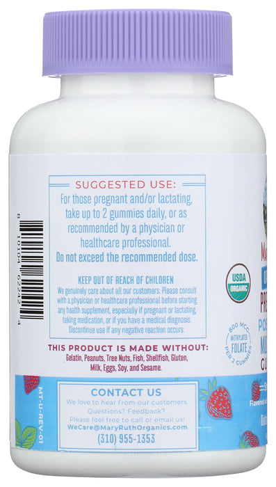 Prenatal & Postnatal Multivitamin Gummies, Strawberry, Org, 60 gummy