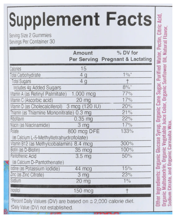 Prenatal & Postnatal Multivitamin Gummies, Strawberry, Org, 60 gummy