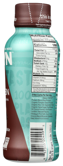 Protein Shake 20g, Chocolate, 12 fl oz
