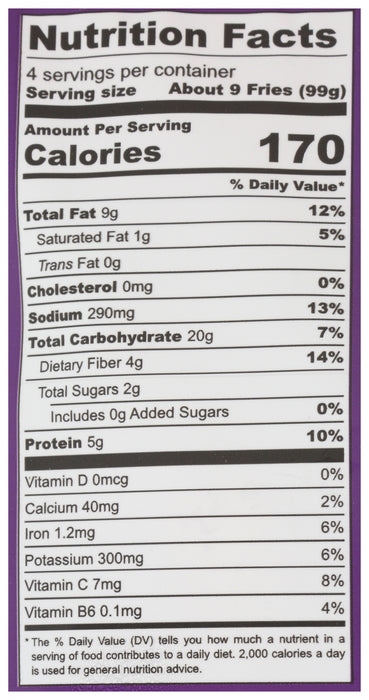 Purple Sweet Potato Super Fries, No Seed Oil, GF, 14 oz
