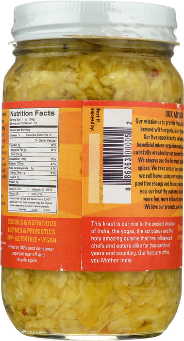 Raw Sauerkraut, Veda Kraut, Org, 16 oz
