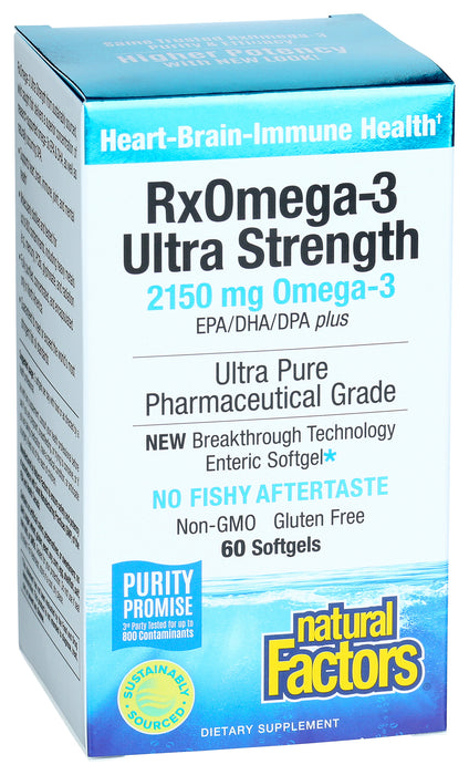 RxOmega-3 Ultra Strength 2150 mg, 60 sgel