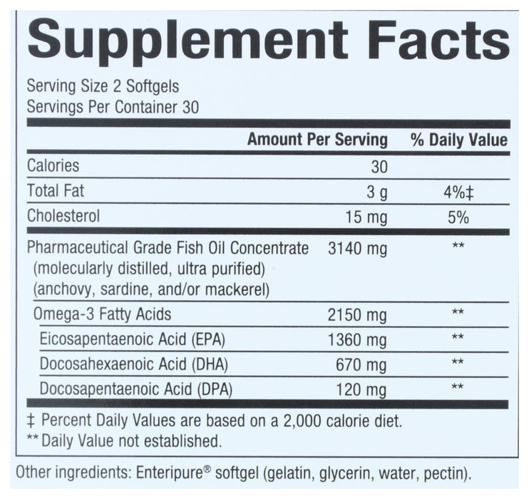 RxOmega-3 Ultra Strength 2150 mg, 60 sgel