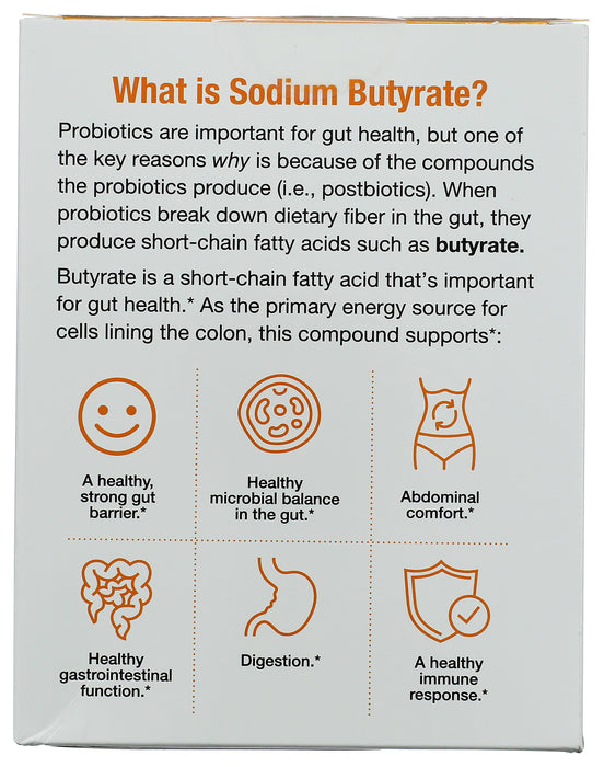 Sodium Butyrate Postbiotic 500mg, 30 serv