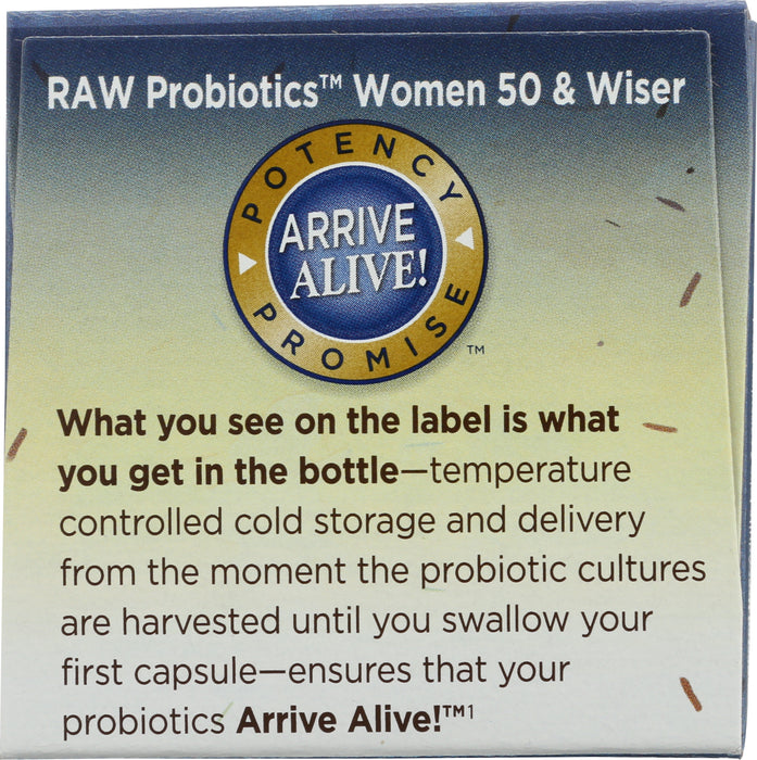 Raw Probiotics, Women 50 and Wiser, 90 cap