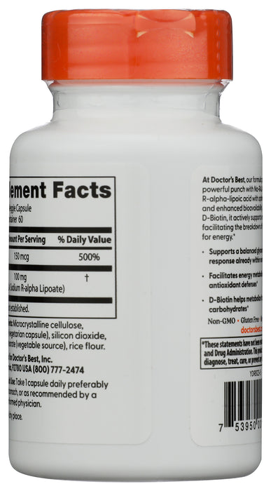 Stabilized R-Lipoic Acid 100 mg, 60 vcap