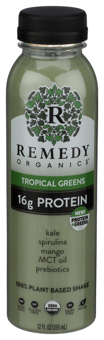 Tropical Greens Protein Shake, Org, 12 fl oz