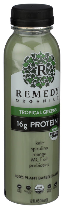 Tropical Greens Protein Shake, Org, 12 fl oz