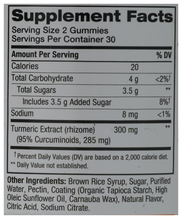 Turmeric Gummes 300 mg, 60 gummy