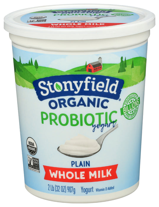 Whole Milk Probiotic Yogurt, Plain, 2 lb
