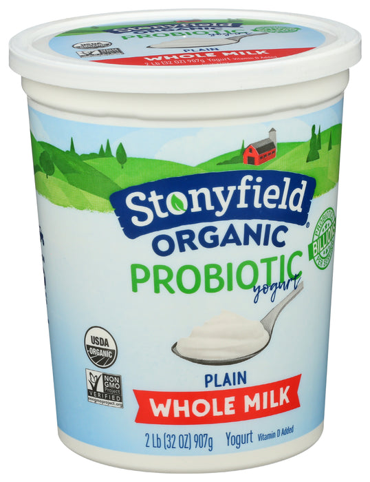 Whole Milk Probiotic Yogurt, Plain, 2 lb