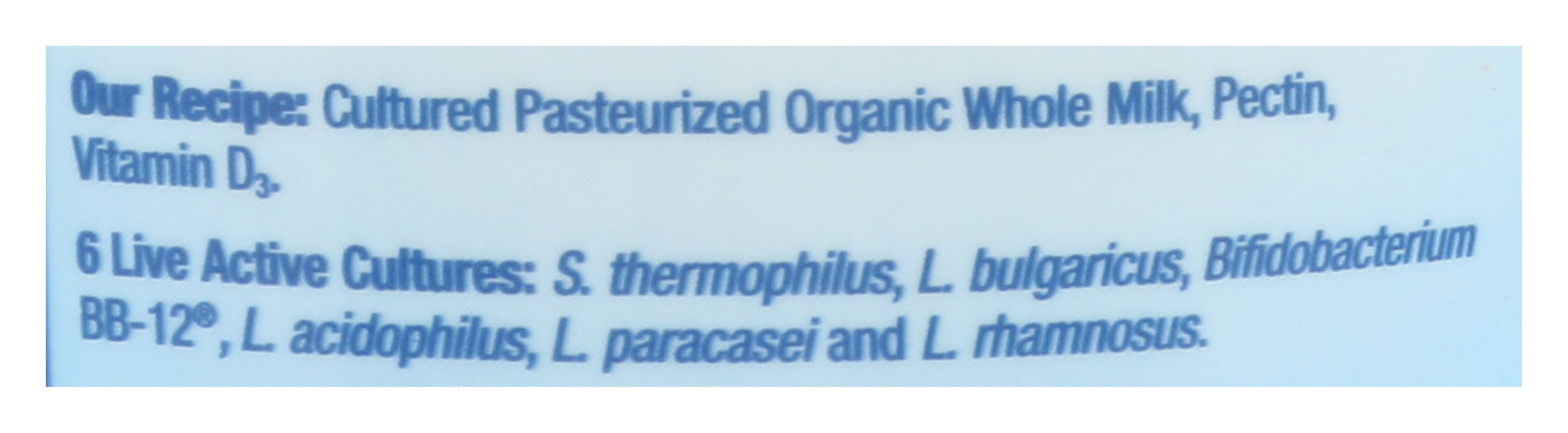 Whole Milk Probiotic Yogurt, Plain, 2 lb